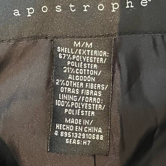 Apostrophe Metallic Black & Gold Long Party Event Jacket NWOT Size M - Picture 10 of 12